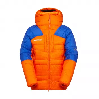Mammut Eiger Nordwand Pro Down Parka męska – Eiger Orange / Eiger Blue, 800-Fill puch gęsi, Pertex Quantum