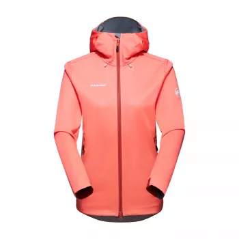 Mammut Ultimate VII SO Hooded Softshell Jacket Women's Salmon