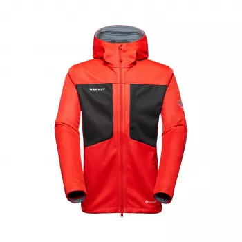 Mammut Ultimate VIII SO Hooded Men's Softshell Jacket Red-Black