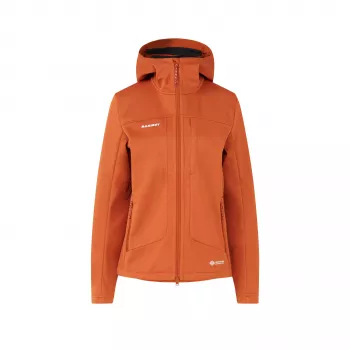 Mammut Ultimate VIII SO Hooded Kurtka softshell damska z kapturem Autumn Larice