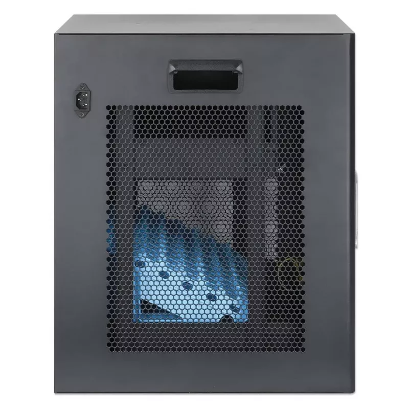 Manhattan 10-komorowa szafka do ładowania laptopów Desktop przez zasilacz sieciowy (EU) - zamykany na klucz stalowy wózek na laptopy do 16 cali, iPady, MacBooki, Chromebooki