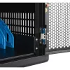Manhattan 12-bay USB-C szafka ładująca do laptopów na kółkach, 65W na port, 780W łącznie, stal, czarny, kable UK i EU, wnęki 395x32,5x290mm