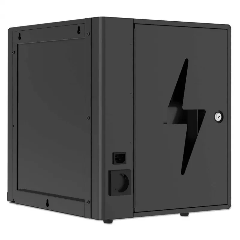 Manhattan Szafa Ładująca 16-Bay USB-C do Laptopów, 65W na Port, Zamykany Wózek Stalowy, Wtyczki UK i EU