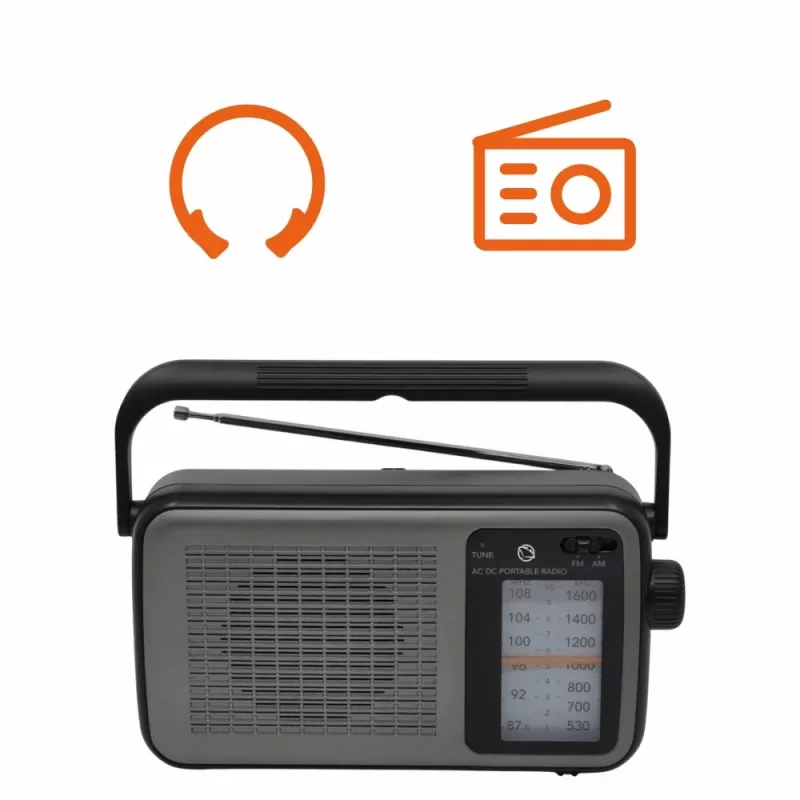 Manta MARDI919BK San Remo Black Przenośne Radio z Bluetooth, FM/AM, USB, SD Card, AUX