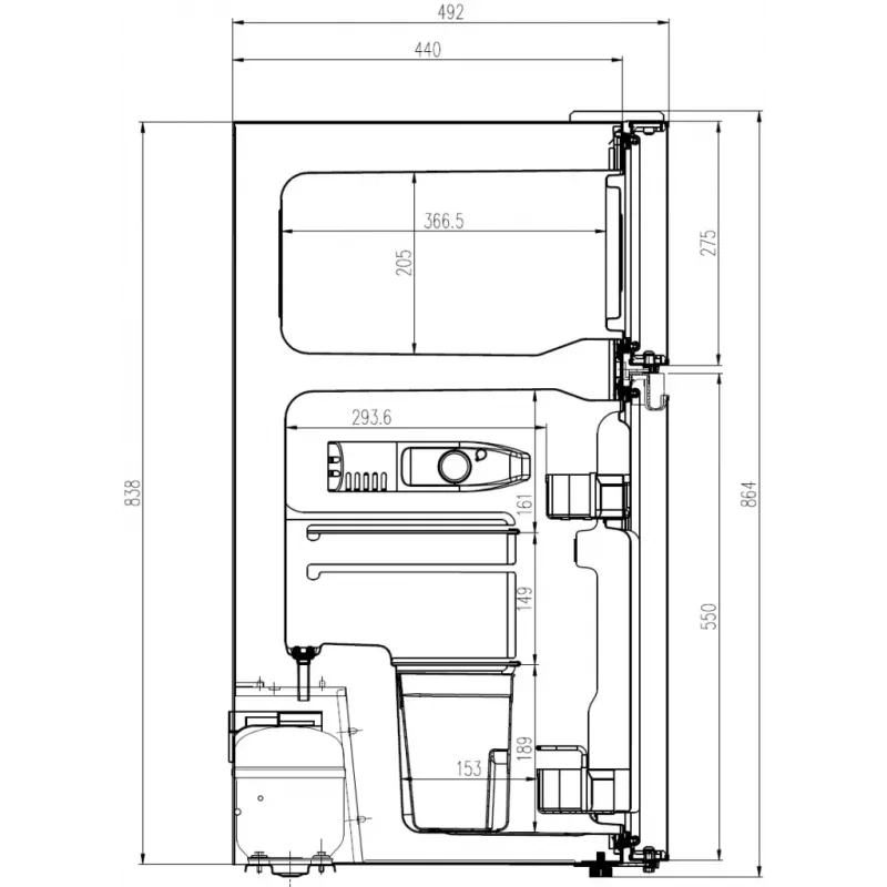 Manta MM545DBK Lodówka 88L Czarna