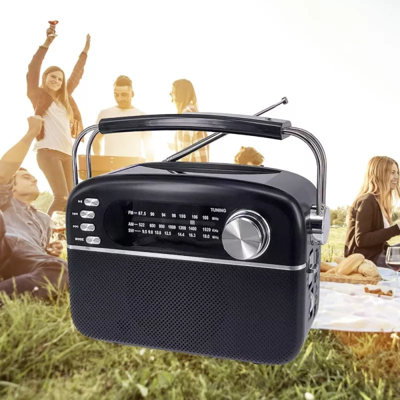 Manta RDI918B Przenośny odtwarzacz CD z radiem FM, odtwarzaniem MP3, wejściem USB i AUX, czarny
