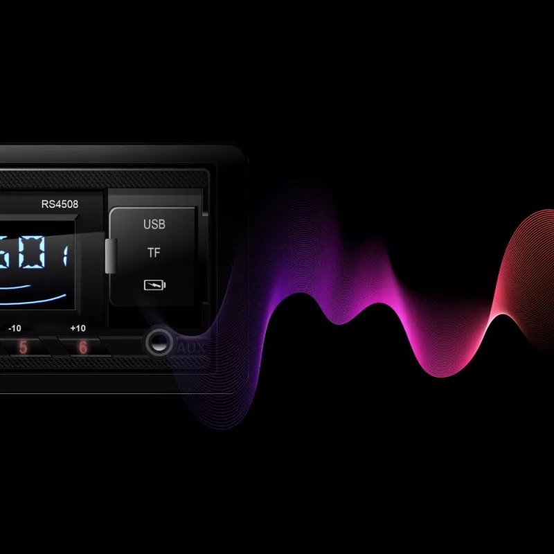 Manta RS4508 Ottawa 1-DIN Radio Samochodowe z Tunerem FM, USB, SD Card, AUX, 4x40W, Biały Wyświetlacz LCD, Niebieskie Podświetlenie