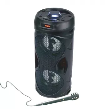 Manta SPK815 Przenośny Głośnik Imprezowy Bluetooth z Karaoke, 30W RMS, Disco LED, Radio FM, USB/SD/AUX