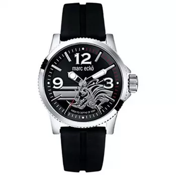 MARC ECKO E08503G1 Męski zegarek ze stali nierdzewnej z kwarcowym mechanizmem, 43 mm, czarna tarcza