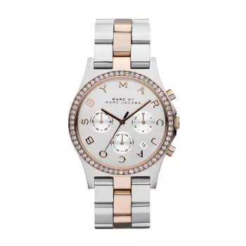 Zegarek damski MARC JACOBS MBM3106 Baker kwarcowy analogowy 38mm dwukolorowa stal nierdzewna