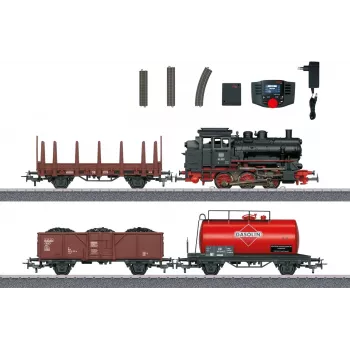 Märklin 29890 Cyfrowy zestaw startowy pociąg towarowy z parowozem BR 89.0, tory C, Mobile Station, skala H0 (1:87), epoka III
