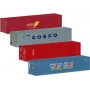 Märklin 76552 Zestaw kontenerów 20ft w skali H0, 2 sztuki, plastik, do wagonów towarowych modeli kolejowych
