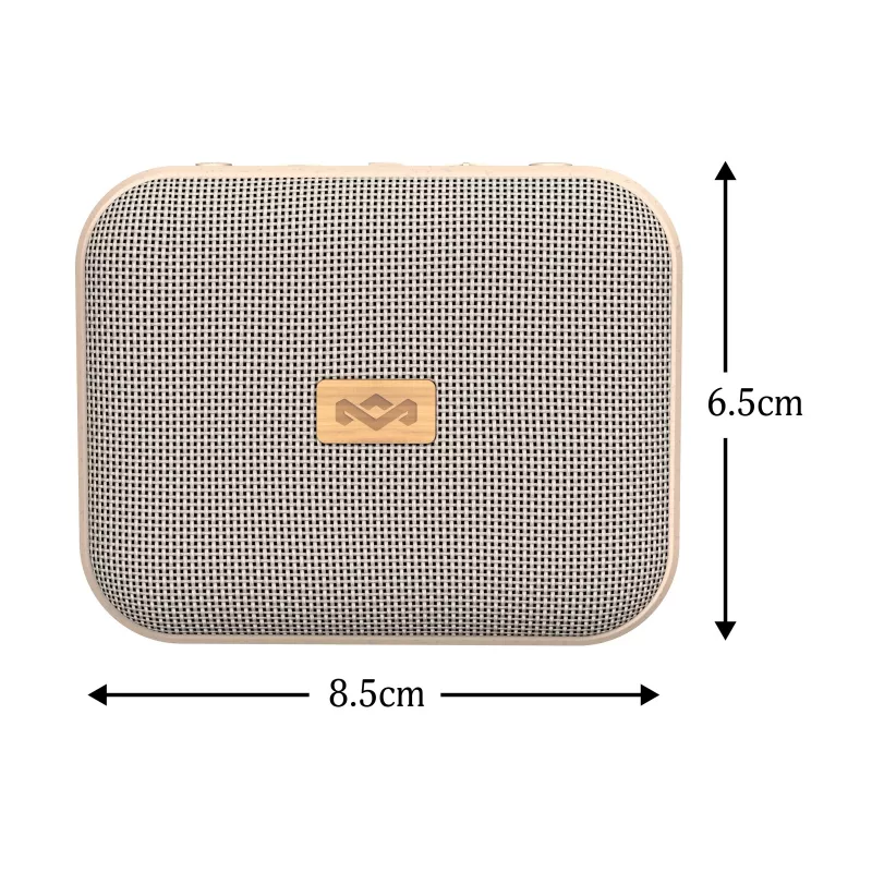 MARLEY Jammin Przenośny Bezprzewodowy Głośnik Bluetooth – Signature Black, Wodoszczelność IP67, Dźwięk 360°, Bateria 12H