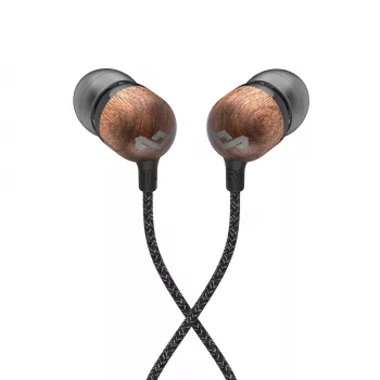 Marley Smile Jamaica Przewodowe słuchawki douszne z wbudowanym mikrofonem, USB-C – Signature Black