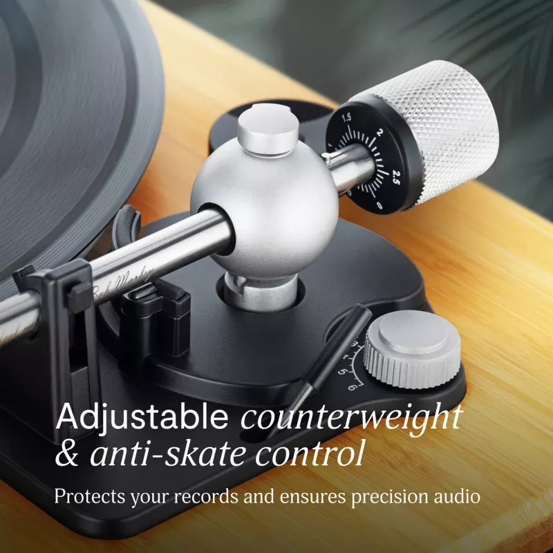 Marley Stir It Up Wireless 2 Gramofon Bluetooth z napędem paskowym i podstawą bambusową