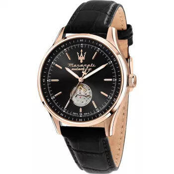 Zegarek automatyczny Maserati Potenza R8821124001 42mm Niebieska tarcza Skórzany pasek