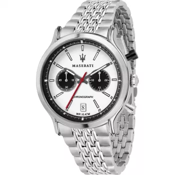 Zegarek męski Maserati Quartz R8873638004 42mm Czarna tarcza Skórzany pasek