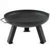MASTER GRILL Palenisko ogrodowe 80 cm okrągłe stalowe czarne
