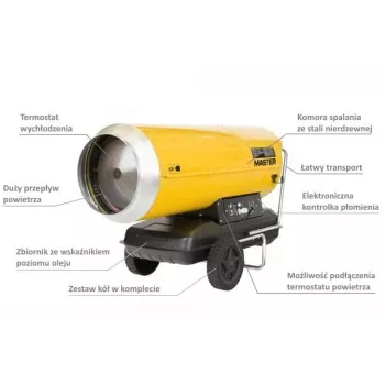 MASTER Olejowy Nagrzewnica B360 Bez Odprowadzania Spalin 111kW
