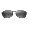 MAUI JIM 797-2M Unisex Okulary przeciwsłoneczne Cat Eye Matowa czerń Neutralny szary 57mm