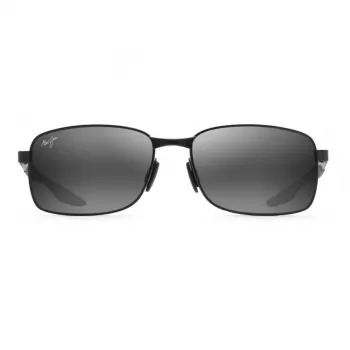 MAUI JIM 797-2M Unisex Okulary przeciwsłoneczne Cat Eye Matowa czerń Neutralny szary 57mm