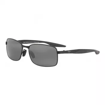 MAUI JIM 797-2M Unisex Okulary przeciwsłoneczne Cat Eye Matowa czerń Neutralny szary 57mm
