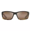 MAUI JIM H766-10MF Uniseks Okulary Przeciwsłoneczne Prostokątne Matowa Czerń Neutralny Szary 58mm
