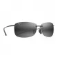 MAUI JIM Huelo Sunglasses 446-11M Unisex 55/18/145 mm Matte Grey Blue Hawaii Polarized
