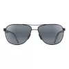 MAUI JIM Męskie Okulary Przeciwsłoneczne 728-2M Polarized - Matowa Czarna Oprawka, Soczewki Neutral Grey