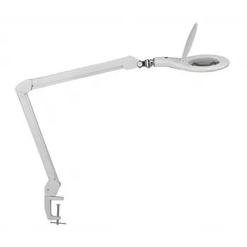 MAUL LED Lupa Makro z podstawą zaciskową biała
