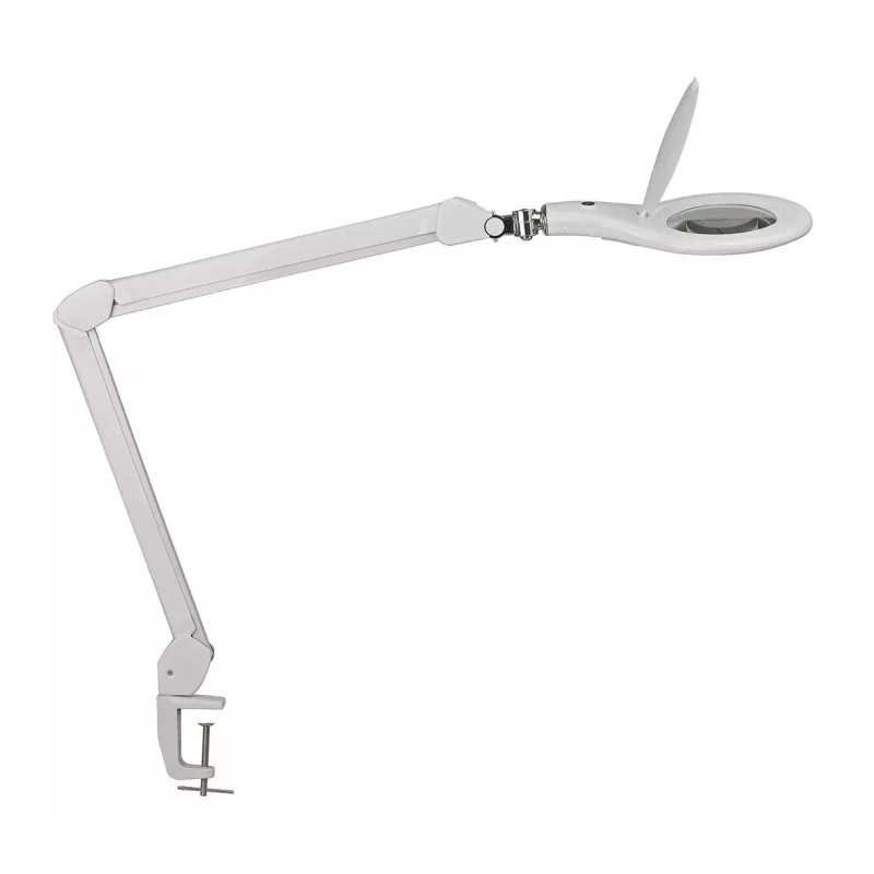MAUL LED Lupa Makro z podstawą zaciskową biała