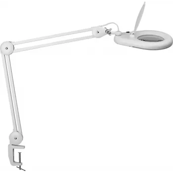 MAUL LED Lupa z Oświetleniem Viso z Podstawą Zaciskową, 10W, 900lm, 6500K, 5 Dioptrii, Czarny
