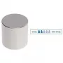 Magnes neodymowy cylindryczny MAUL, 10 x 10 mm, niklowany, siła trzymania: 4 kg - 1 sztuka (6166896)