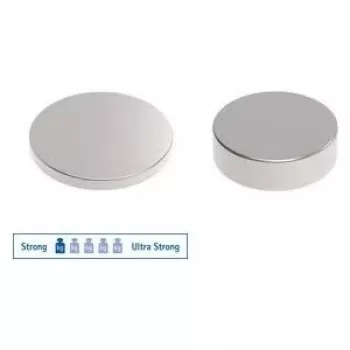 Magnes neodymowy dyskowy MAUL 10 x 1 mm, niklowany, siła trzymania 0,5 kg (1 szt.) 6166196