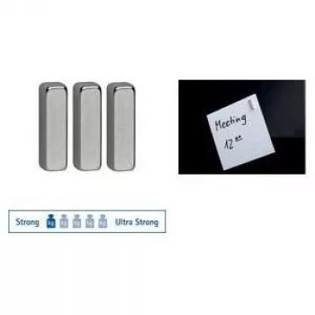 MAUL Magnesy neodymowe prętowe 4 x 15 x 4 mm, niklowane, siła trzymania 2 kg, 1 sztuka 6169096