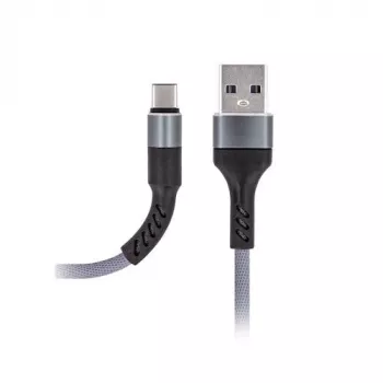 Kabel MAXLIFE Type-C szybkie ładowanie 2A szary 1m USB-A do USB-C synchronizacja danych