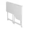 MCN Maclean Folding Desk L-Shaped White 100x65 cm Mobile with Lockable Wheels MC-1250 L/W