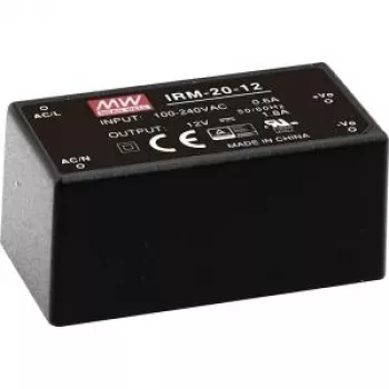 MEAN WELL IRM-20-5 20W 5V 4A hermetyzowany moduł zasilacza AC-DC, czarny