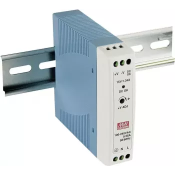 MEAN WELL MDR-20-15 Zasilacz na szynę DIN 15V DC 1.34A 20W