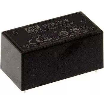 MEAN WELL MPM-20-5 20W 5V 4A hermetyzowany moduł zasilacza medycznego AC/DC