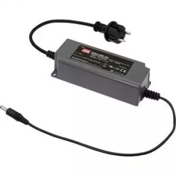 MEAN WELL OWA-60E-12 60W 12V 5A IP67 zamknięty zasilacz z wtyczką AC i kablem DC
