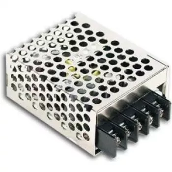 MEAN WELL RS-15-48 15W 48V DC zamknięty zasilacz z zabezpieczeniem przed przeciążeniem, przepięciem i zwarciem, obudowa metalowa, wejście AC 85-264V