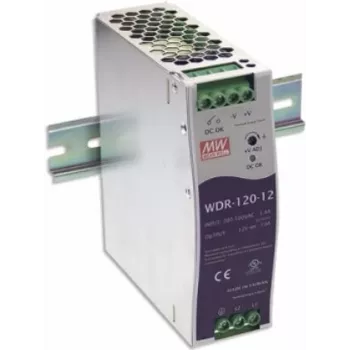 MEAN WELL WDR-120-24 Zasilacz na szynę DIN 120W 24V 5A Przemysłowy Metalowy