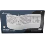 MediaRange MROS272 Ergonomiczny przewodowy keyboard, dzielony design, 124 klawisze, zintegrowane kółko przewijania, biały
