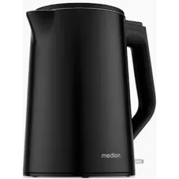 Medion Life MD12105 Czajnik elektryczny z podwójnymi ściankami 1,5 l 2200 W Czarny