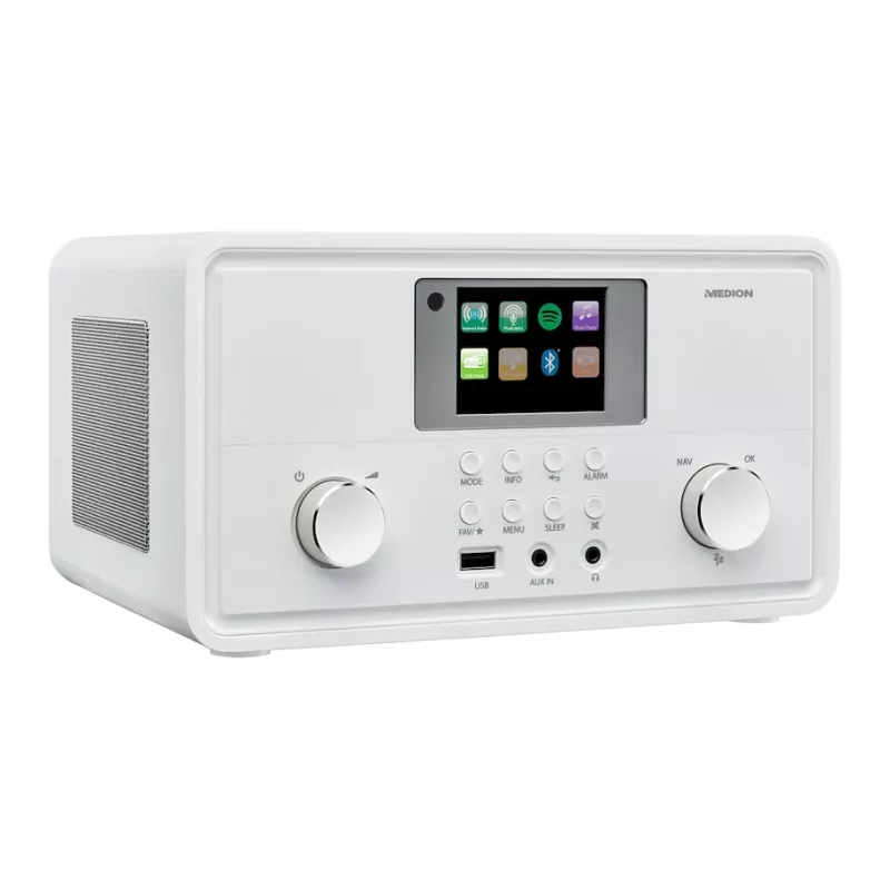 MEDION MD 88069 Radio internetowe z DAB+, FM, Bluetooth i Wi-Fi, biały