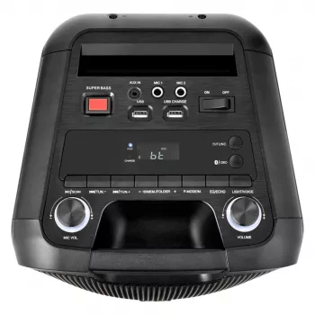 MEDION PE-1 Pure Party Speaker Czarny - Bluetooth 5.0, 40W RMS, 2x 6,5 inch głośniki, karaoke, TWS, oświetlenie LED, power bank