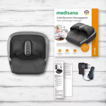 Medisana FM 900 Shiatsu Masażer do Stóp z Funkcją Ciepła, Czarny/Szary