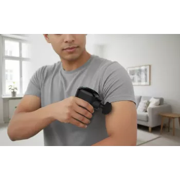 Medisana MG 120 Kieszonkowy pistolet do masażu perkusyjny z 4 końcówkami, ładowany przez USB-C, 4 poziomy intensywności, kompaktowy rozmiar podróżny