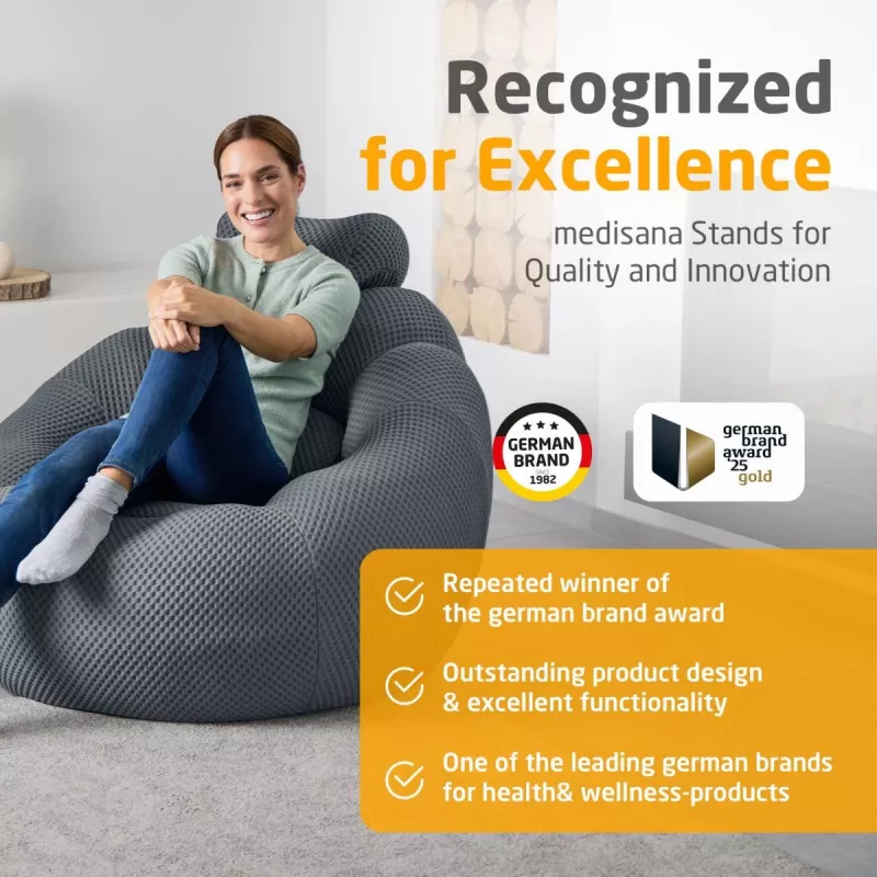 Medisana RS150 Sofa bąbelkowa z masażem ciemnoszara